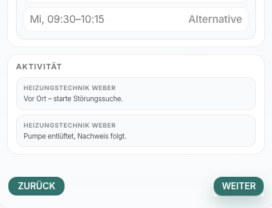 Kommunikations-Thread am Vorgang